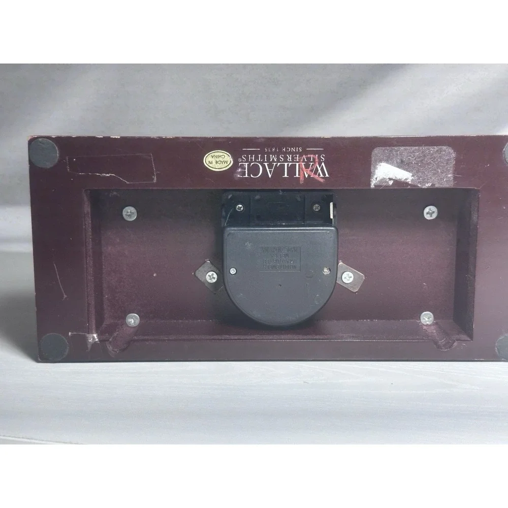 wallace silversmith carriage mantle quartz battery operated clock